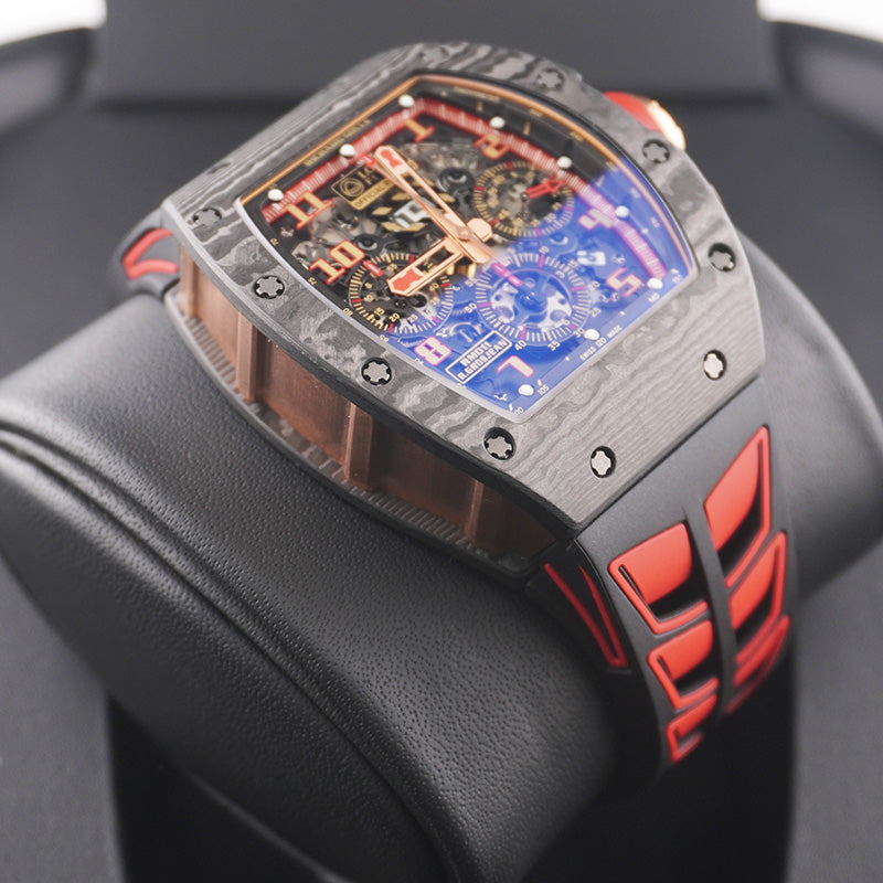 リシャール・ミル RM11 カーボン／ローズゴールド ロマン・グロージャン ロータスF1 50mm オープンワークダイヤル