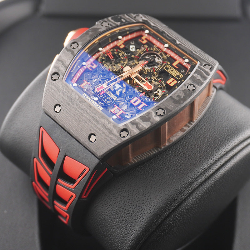 リシャール・ミル RM11 カーボン／ローズゴールド ロマン・グロージャン ロータスF1 50mm オープンワークダイヤル