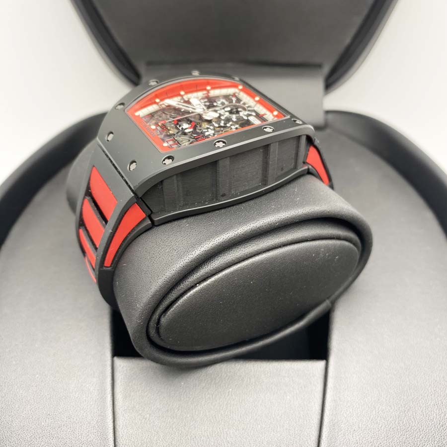リシャール・ミル クロノグラフ RM11-FM フェリペ・マッサ “ミッドナイト・ファイア・カーボン” 50mm オープンワークダイヤル