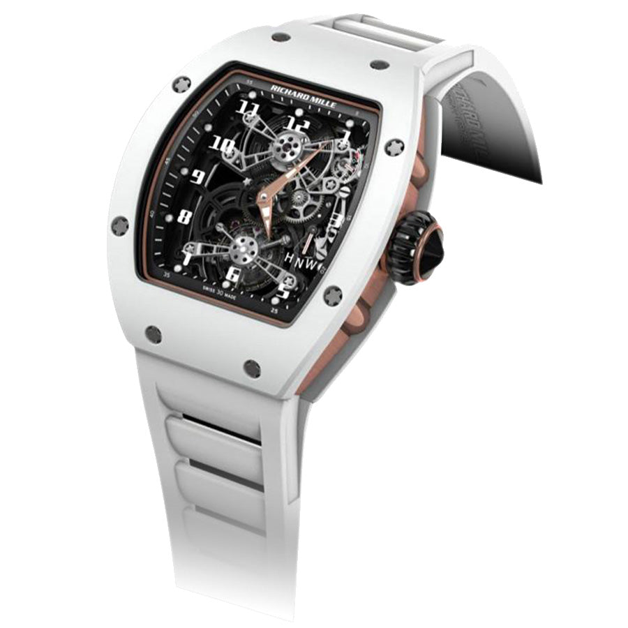 Richard Mille クロノグラフ RM17-01 トゥールビヨン ホワイトセラミック 48mm オープンワークダイヤル
