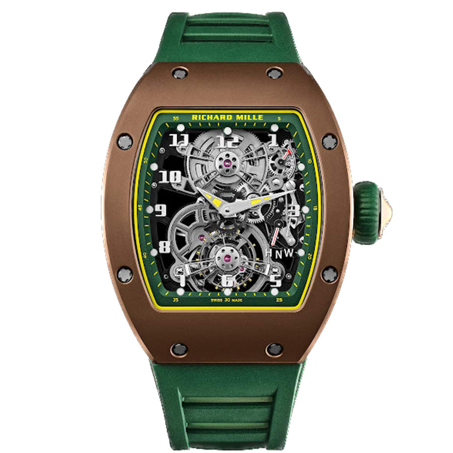 Richard Mille クロノグラフ RM17-01 トゥールビヨン ブラウンセラミックメタル（Cermet） 48mm オープンワークダイヤル