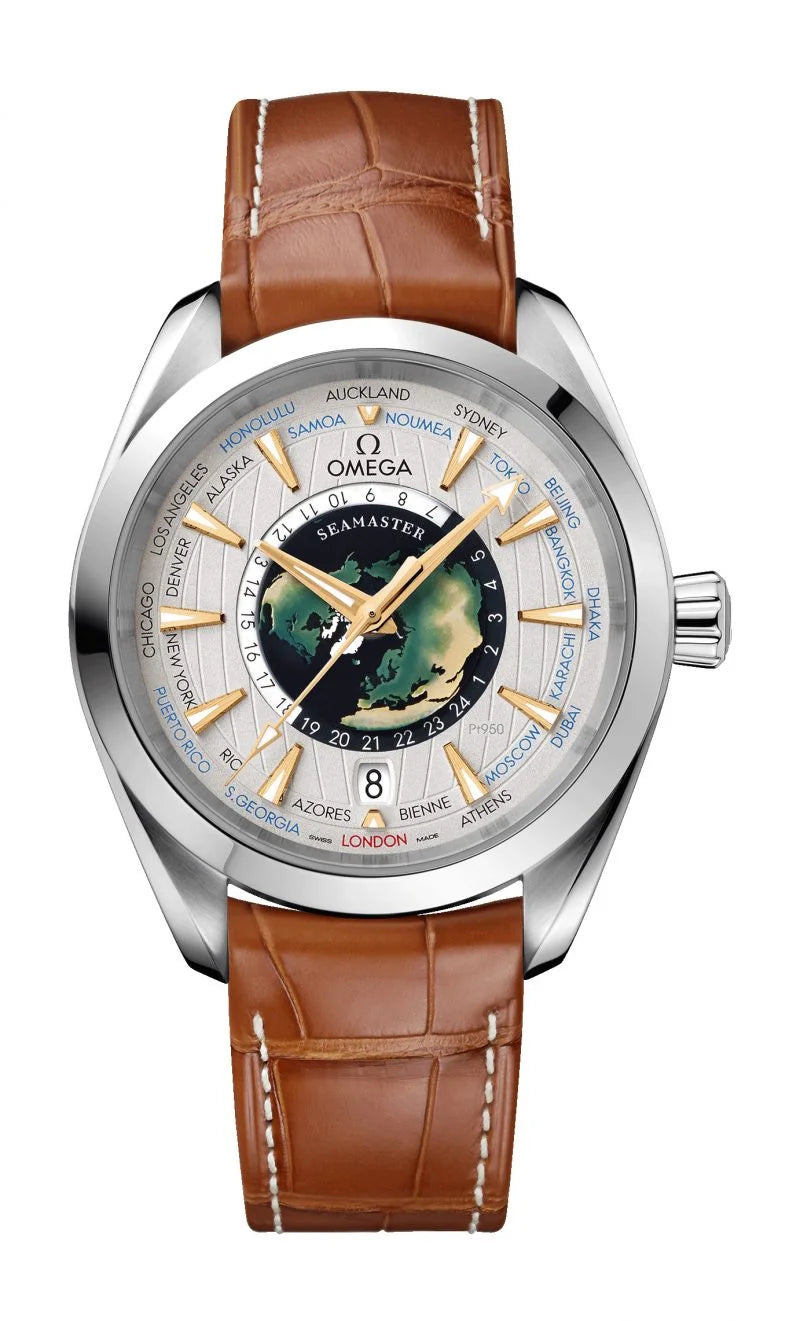 オメガ シーマスター アクアテラ 150M コーアクシャル マスタークロノメーター GMT ワールドタイマー 43mm