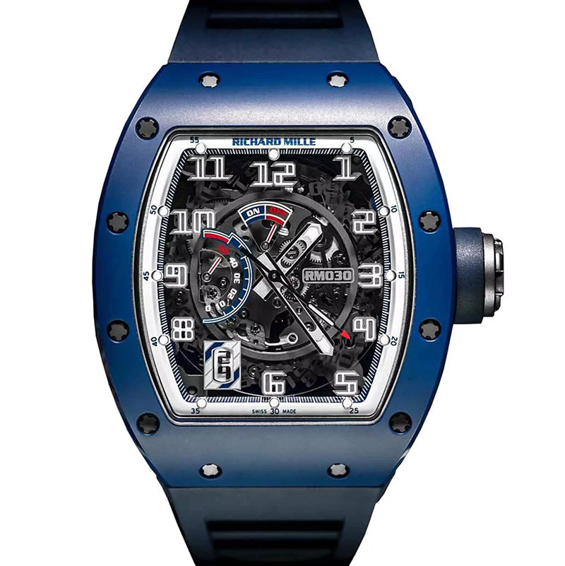 リシャール・ミル RM030 EMEA ブルーセラミック 50mm オープンワークダイヤル