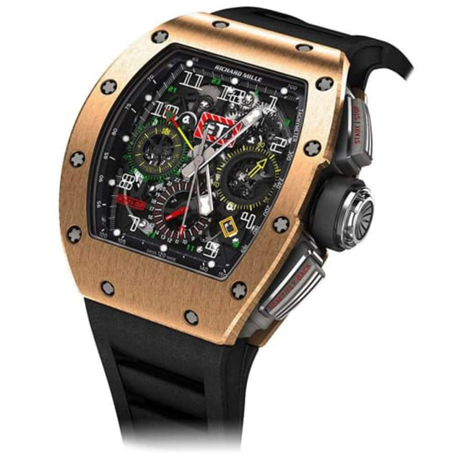 リシャール・ミル RM11-02 Rose Gold 仕様  自動巻き フライバック・クロノグラフ デュアルタイムゾーン（オープンワークダイヤル）
