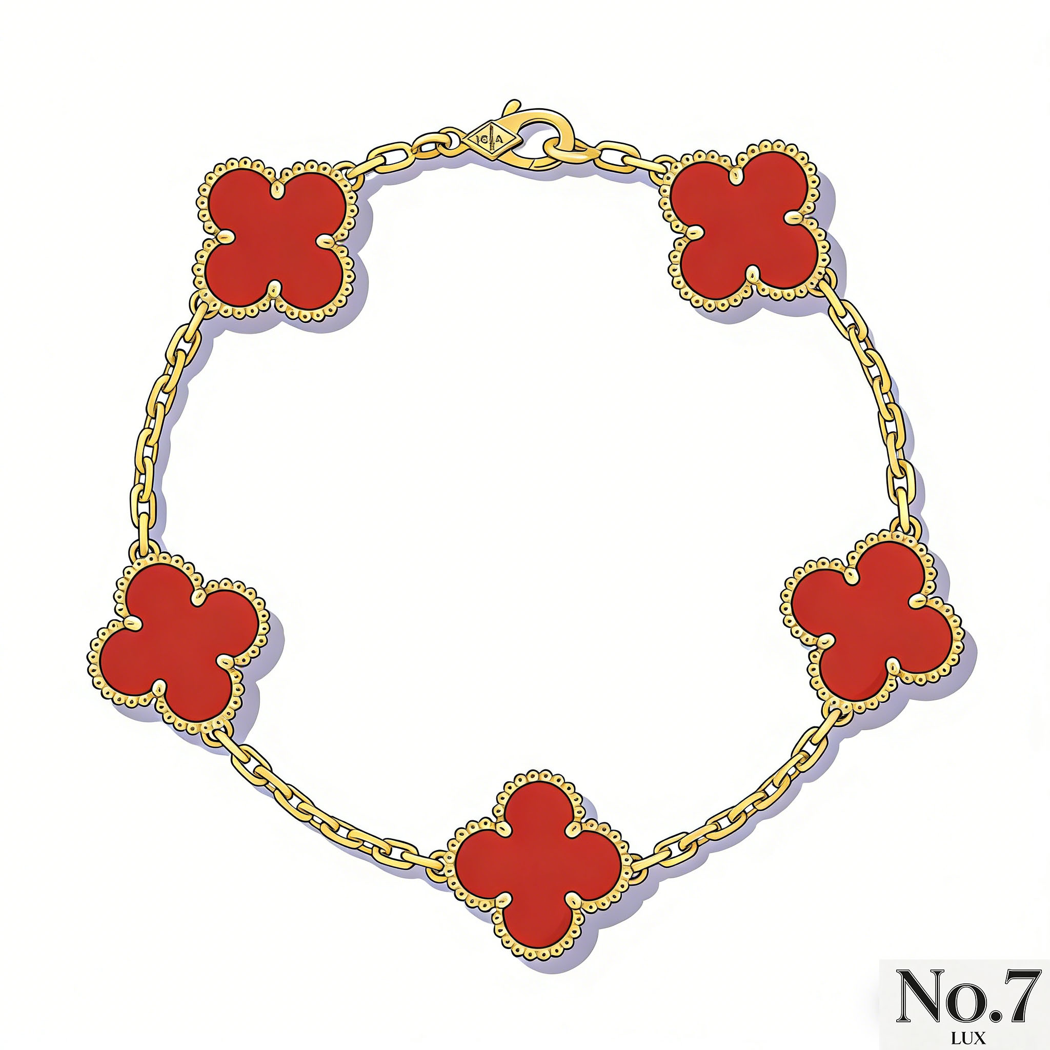 Yellow Gold Plated with Carnelian Bracelet