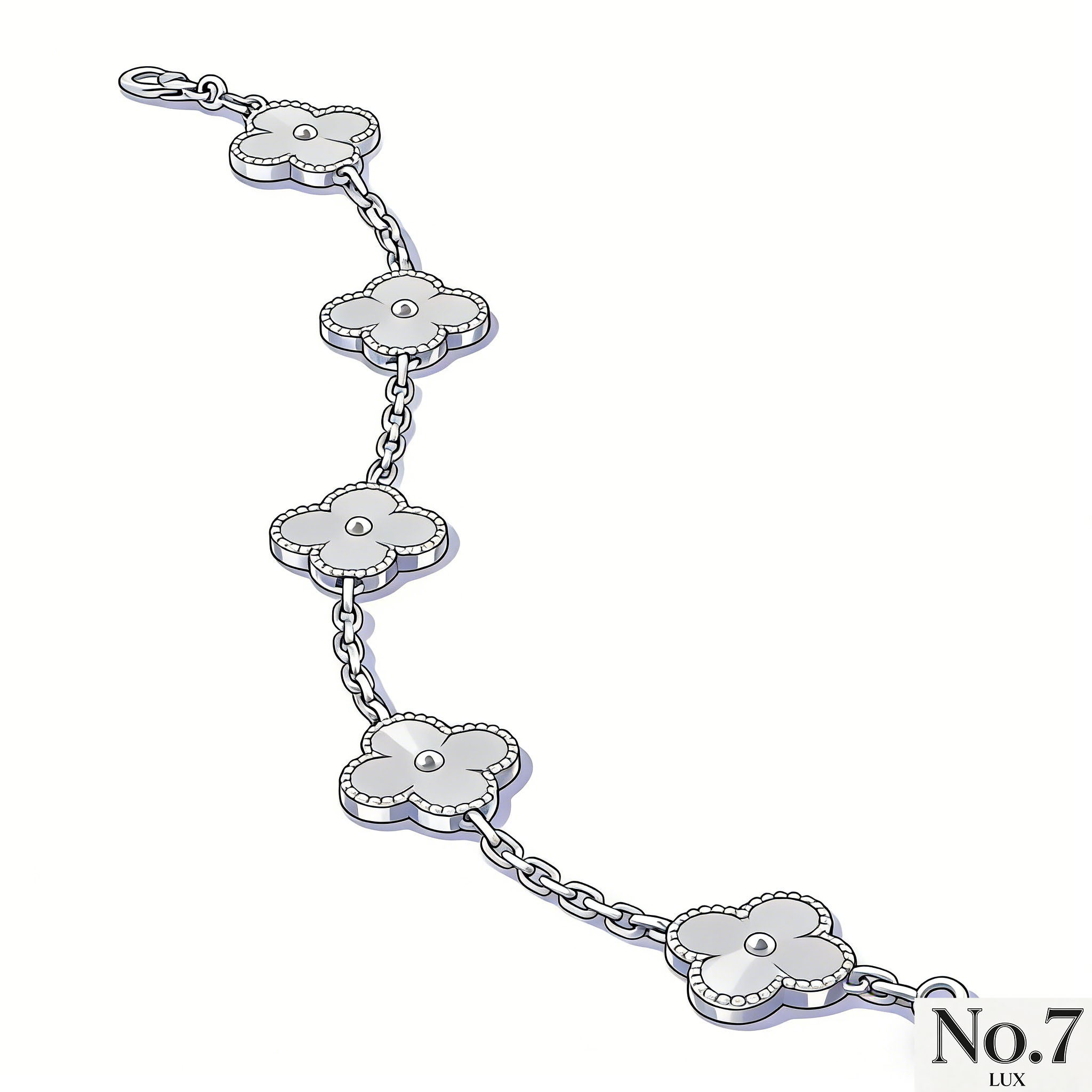 White Gold with Guilloché Finish Bracelet