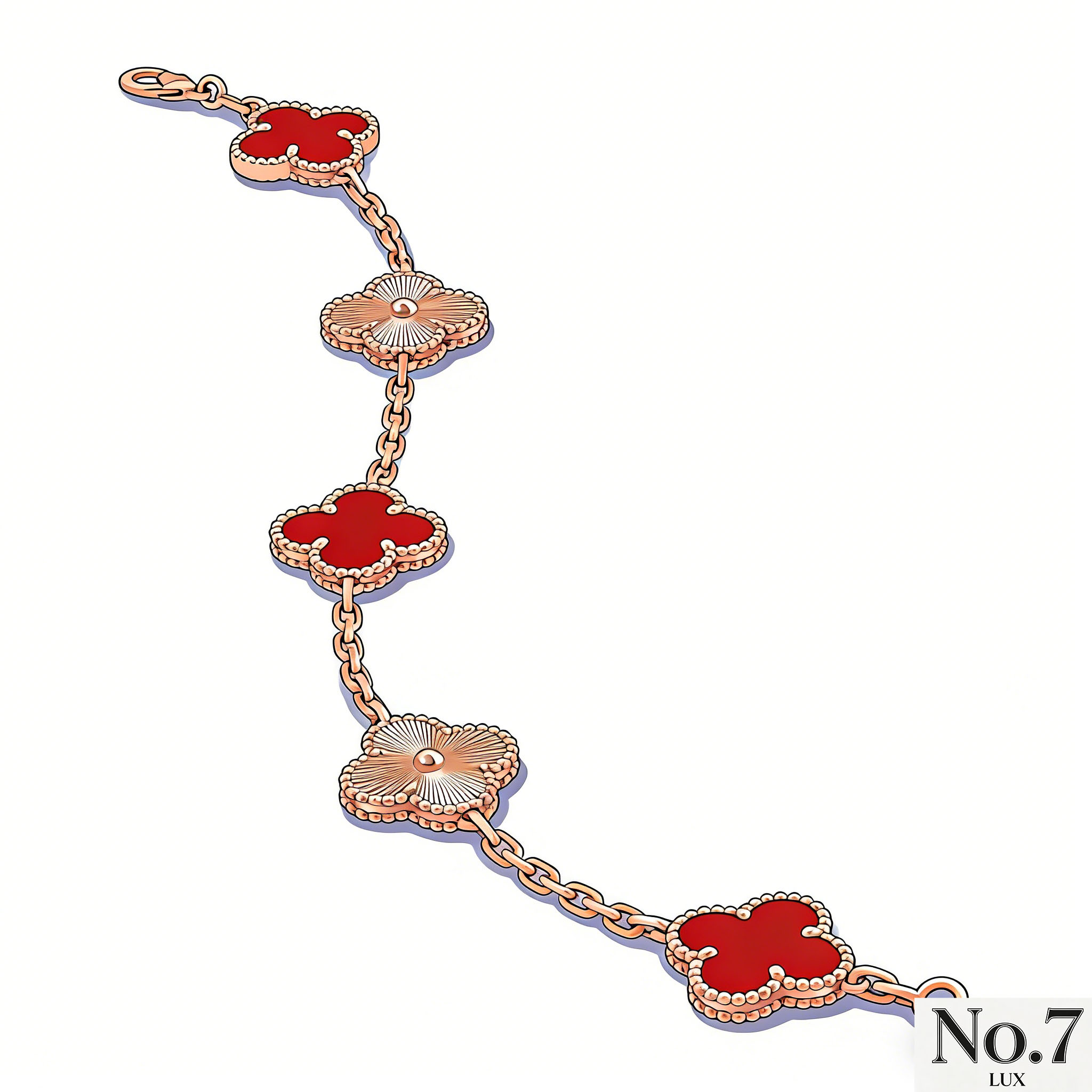 Rose Gold Plated with Carnelian Bracelet