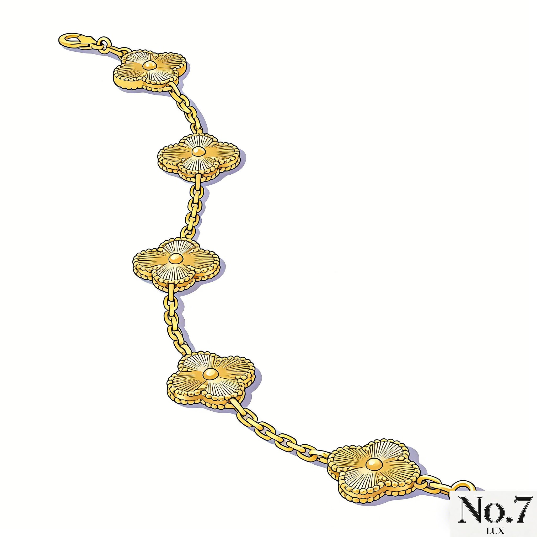 Yellow Gold with Guilloché Finish Bracelet