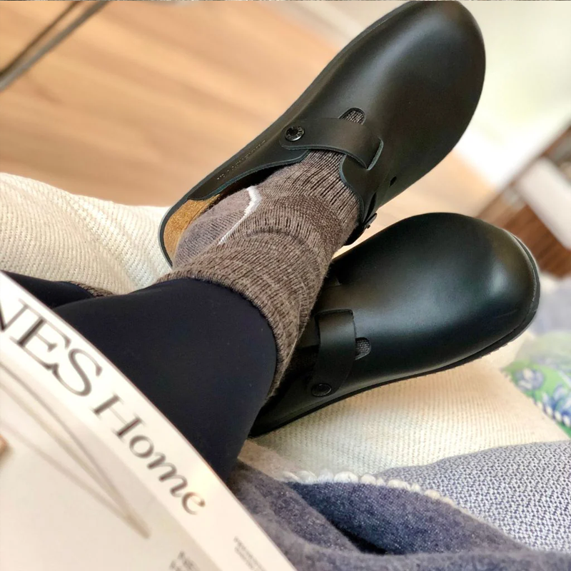 【お買い得！半額】ビルケンシュトック風シューズ、ユニセックス、ボストンスタイル、オイルタンニンなめしの本革、スリムフィット、送料無料。