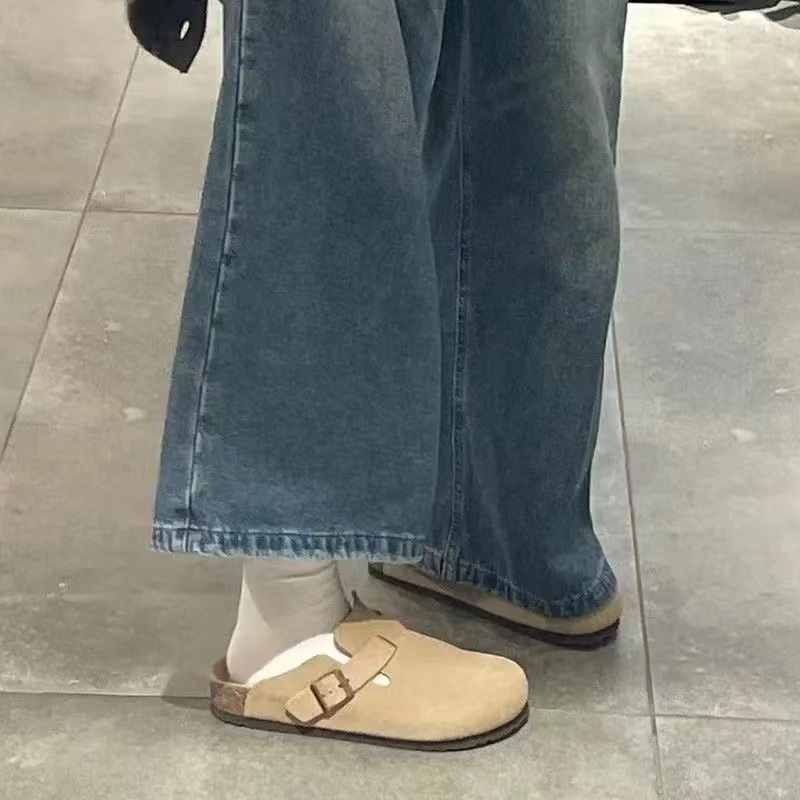 2026年新作：レトロ調 本革トーループサンダル（コルク調ソール／ビルケンシュトック風）