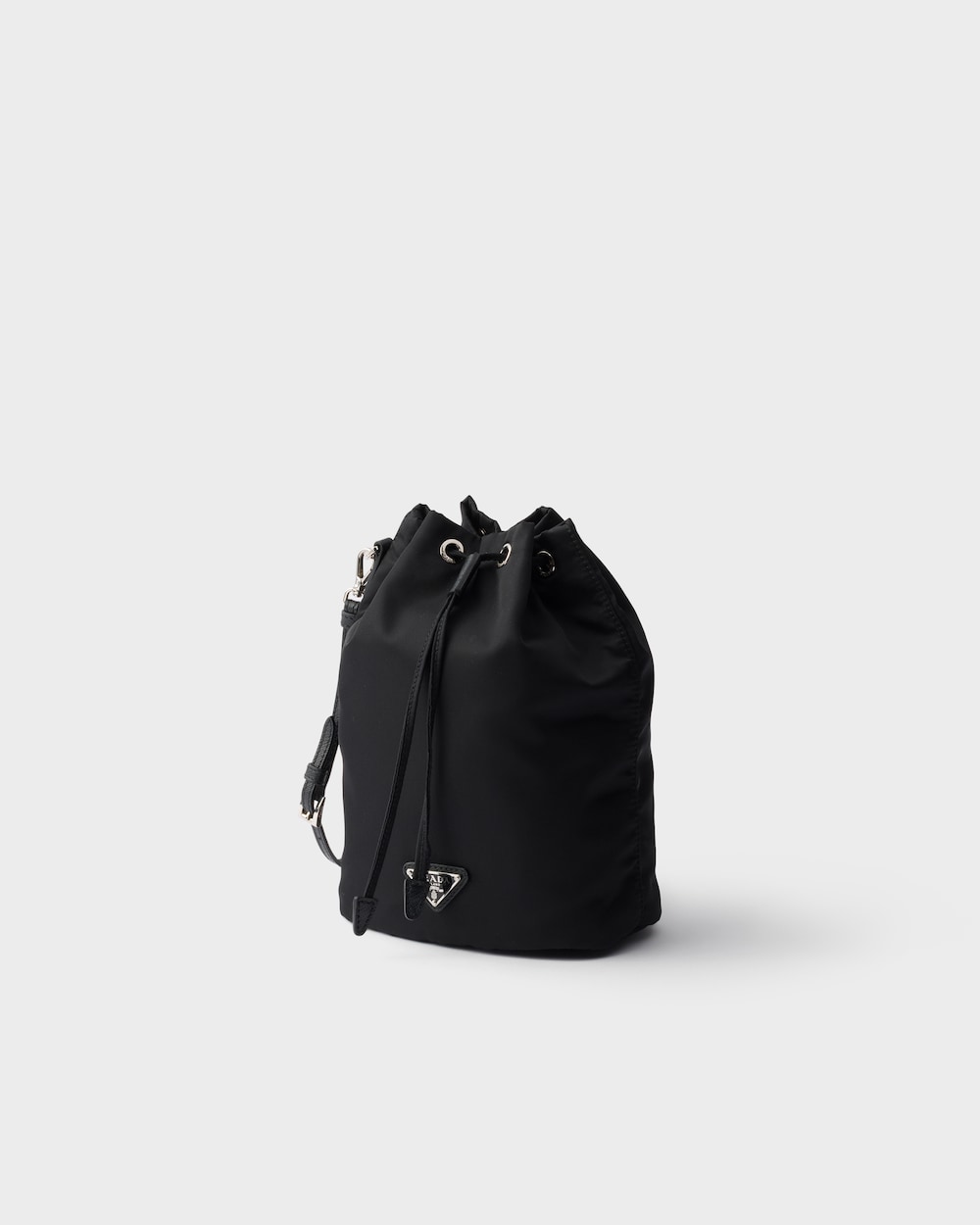 【美品】プラダ アクセサリーポーチ レザー×ナイロン 編み込み 黒 1BC123 PRADA プラダ アクセサリーポーチ ミニバッグ テスートナイロン