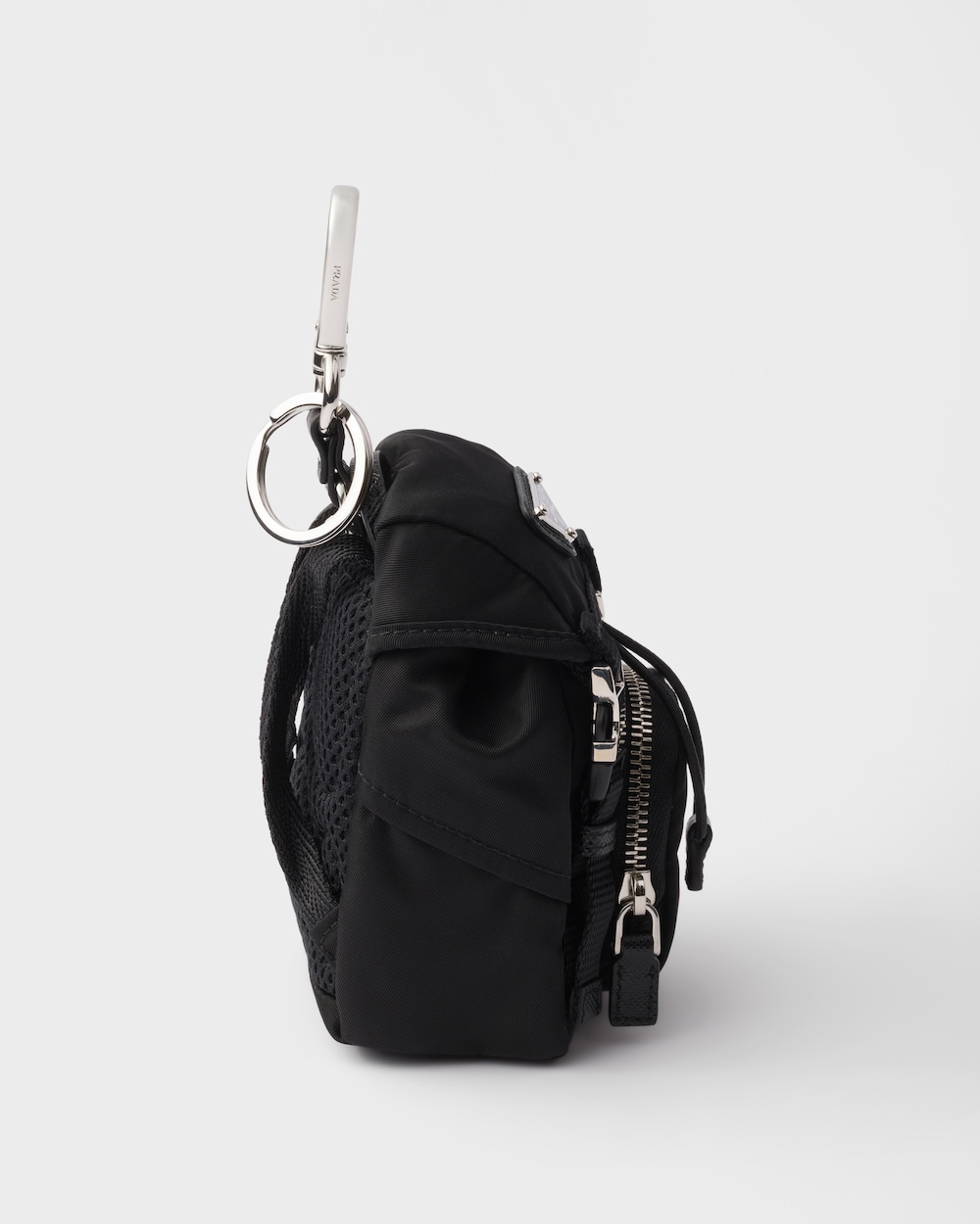 PRADA バックチャー厶、キーリングホルダー　ハートリボン　ブラック&シルバー 楽天市場】PRADA プラダ リボン付きハートキーリングフックホルダー