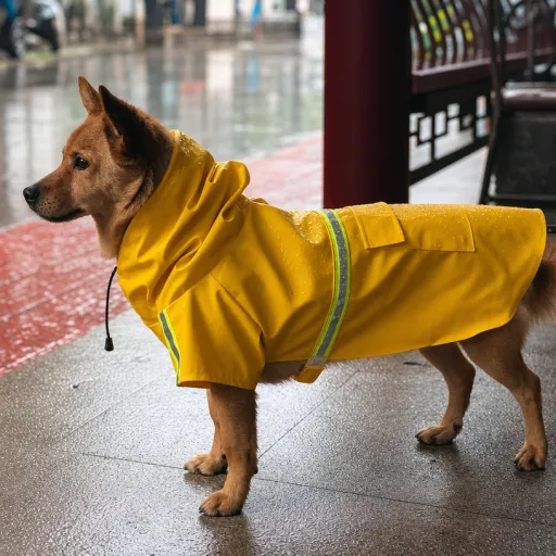 寵物反光雨衣 中型犬 / 小型犬通用 防潑水連帽款 狗狗雨天外出服