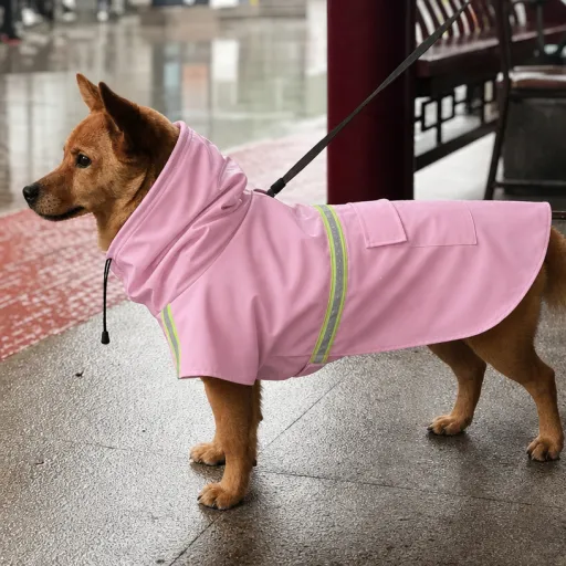 寵物反光雨衣 中型犬 / 小型犬通用 防潑水連帽款 狗狗雨天外出服