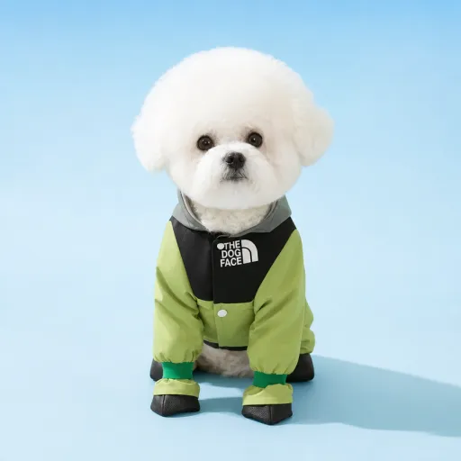 寵物連身雨衣 可牽引帶帽款 中小型犬專用 防潑水透氣寵物雨天外出服