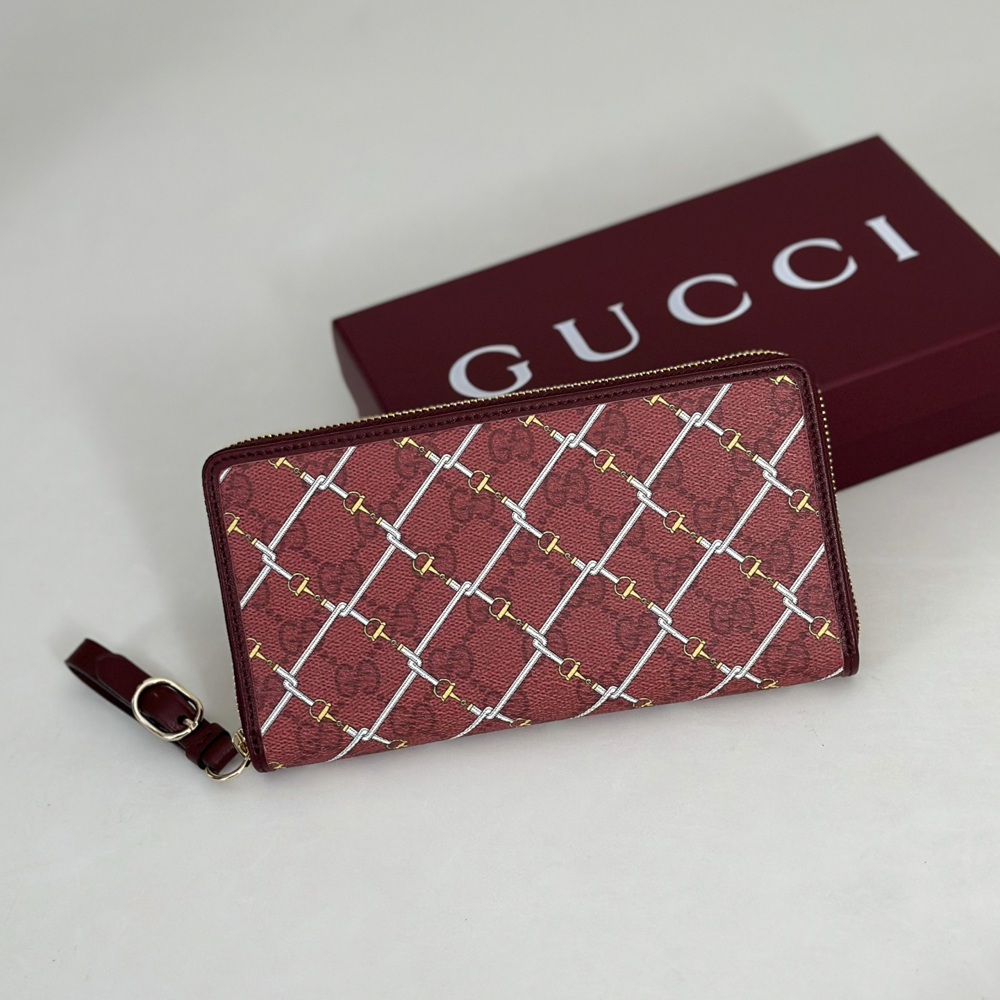GUCCI グッチ 854234 クラシックレッド レザー レディース長財布