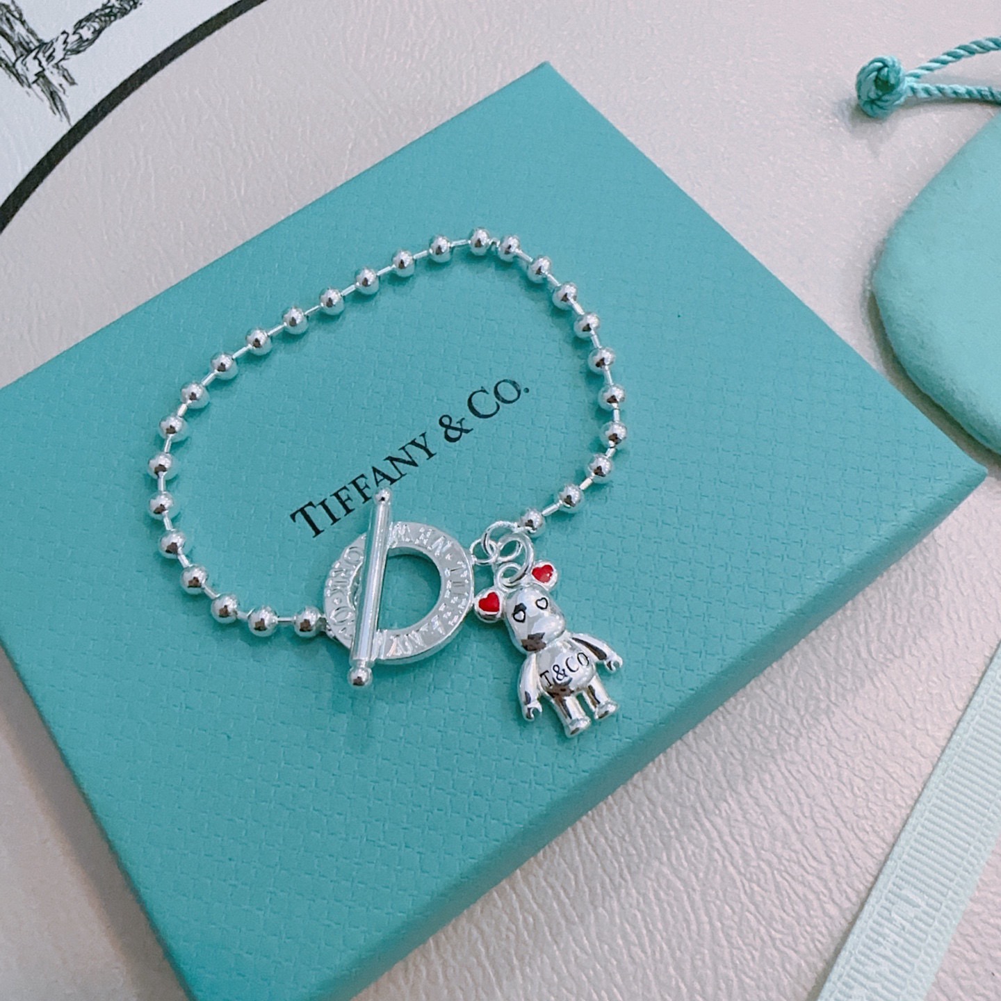 ティファニー TIFFANY & Co. シルバー スター同着 カップル ブレスレット 代金引換可