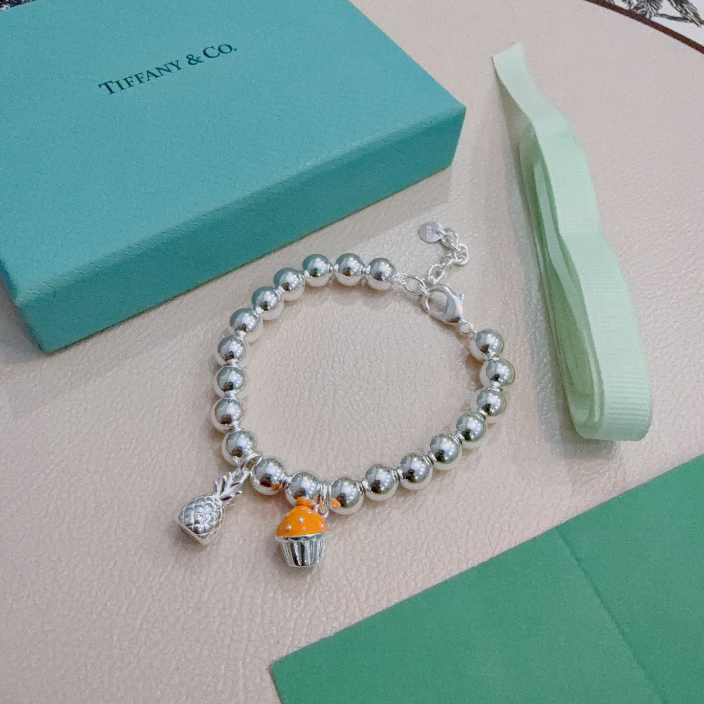 ティファニー TIFFANY & Co. シルバー スター同着 カップル ブレスレット 代金引換可