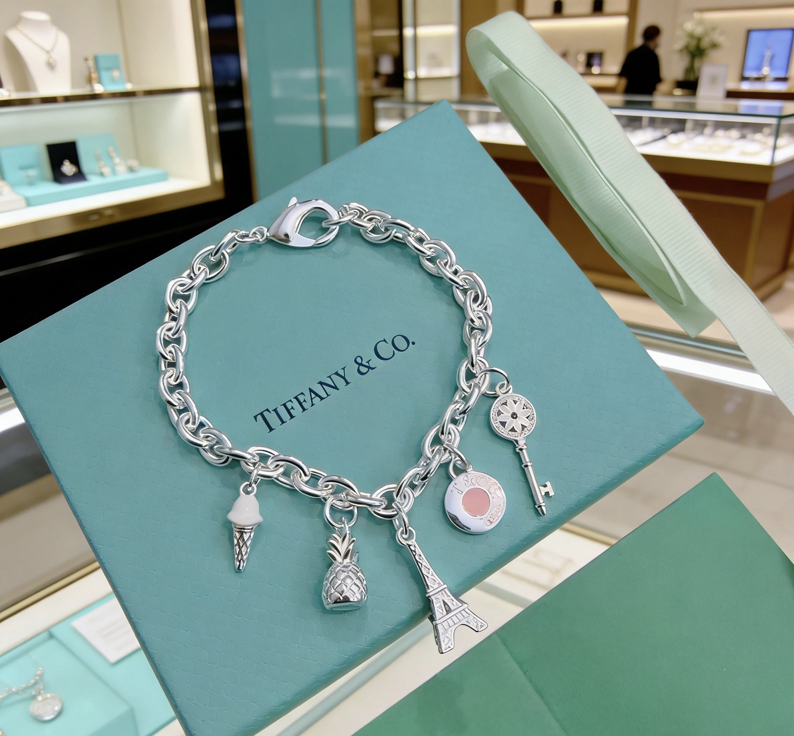 ティファニー TIFFANY & Co. シルバー スター同着 カップル ブレスレット 代金引換可