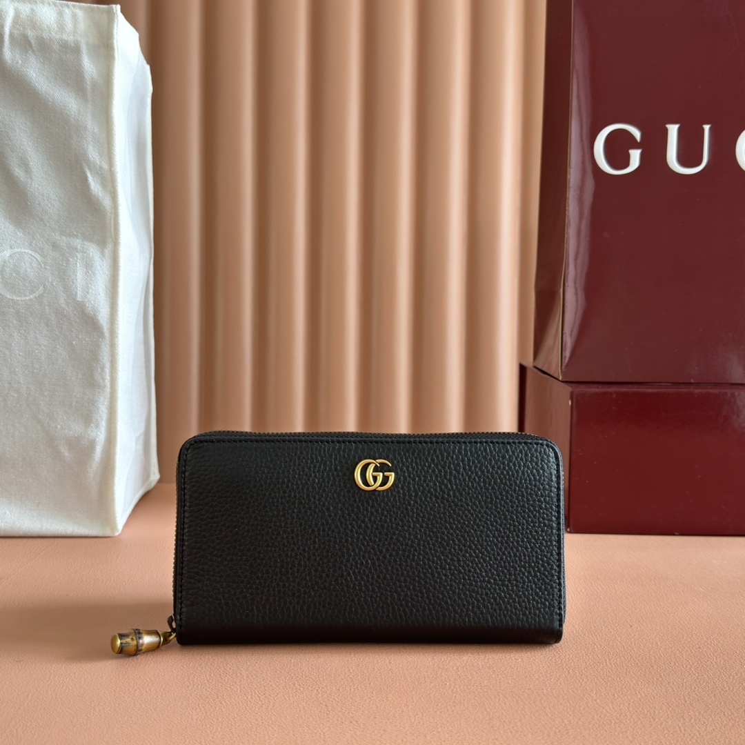 GUCCI マーモント 739499 クラシック ロングウォレット ブラック