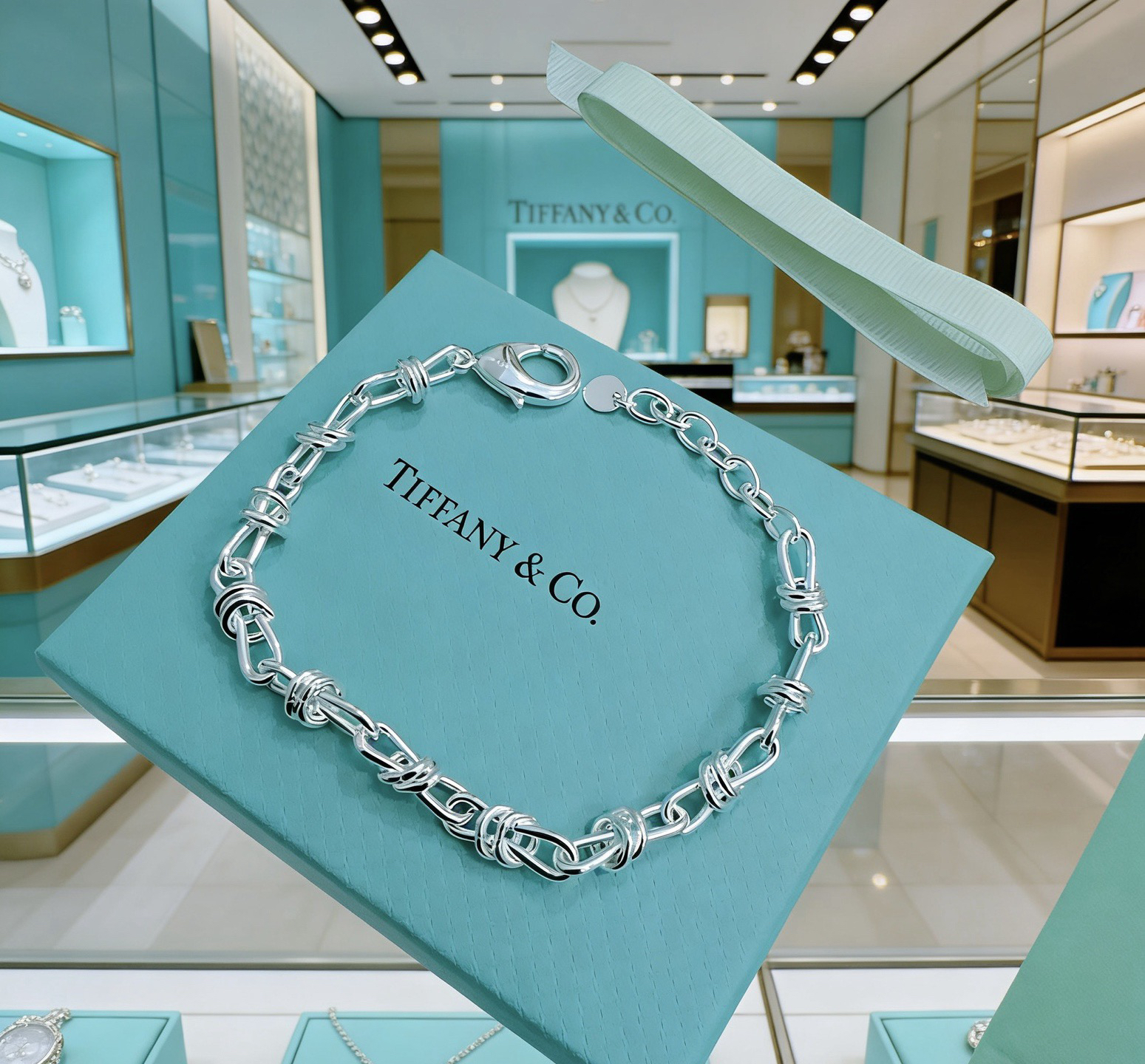 ティファニー TIFFANY & Co. シルバー スター同着 カップル ブレスレット 代金引換可