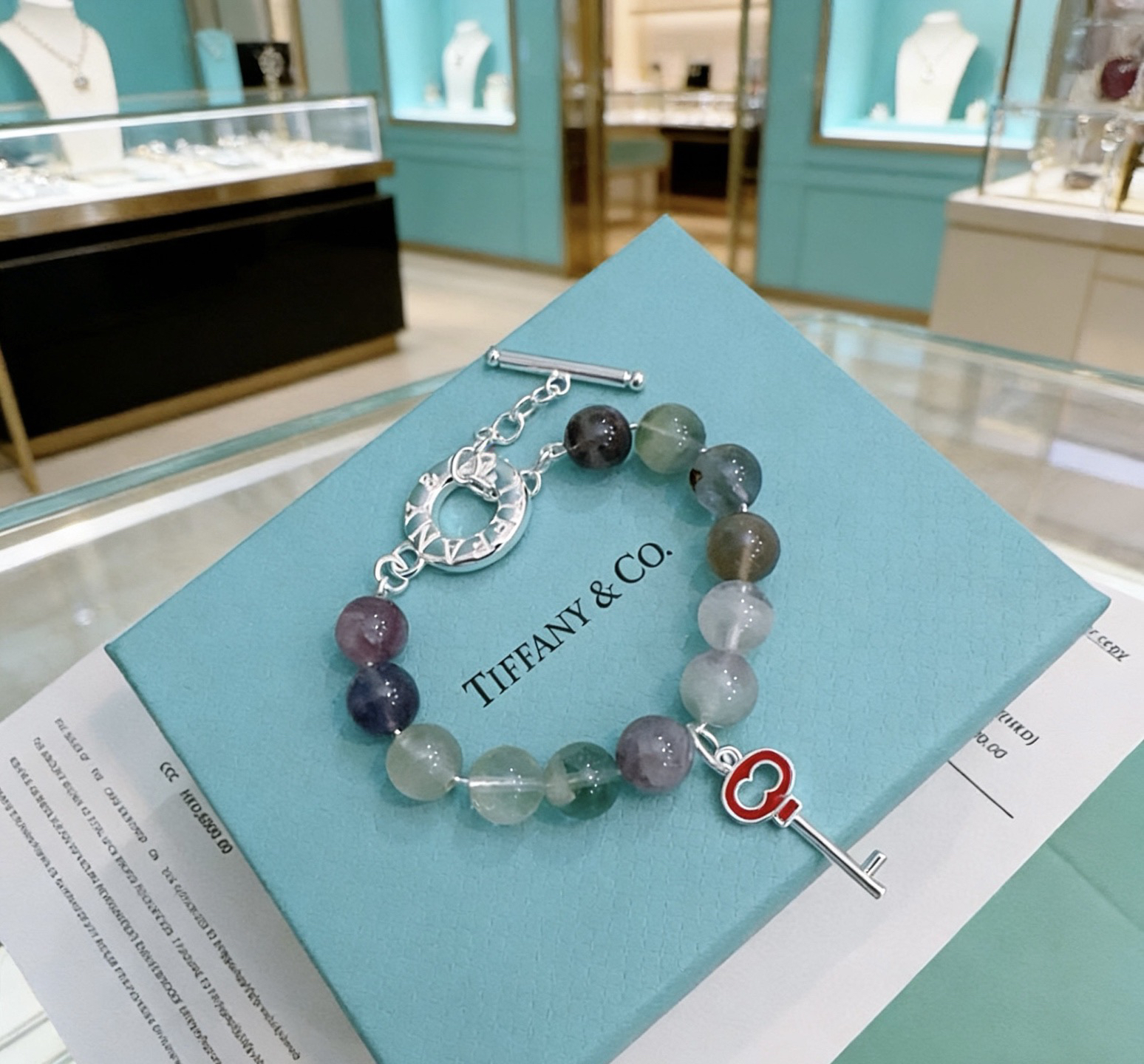ティファニー TIFFANY & Co. シルバー 有名人同着 カップル キーモチーフ ブレスレット 代金引換可