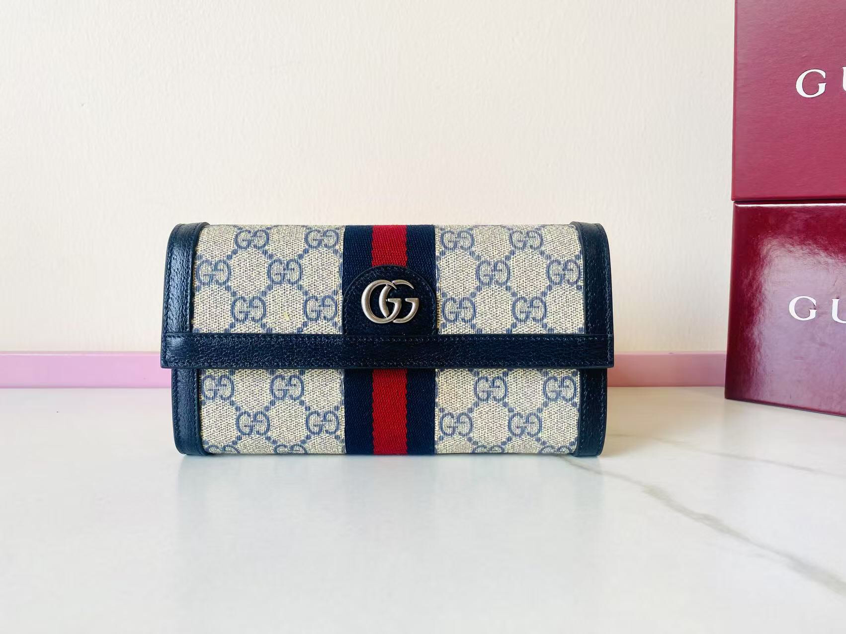 GUCCI グッチ オフィディア コレクション 523153 クラシックキャンバス レディース長財布