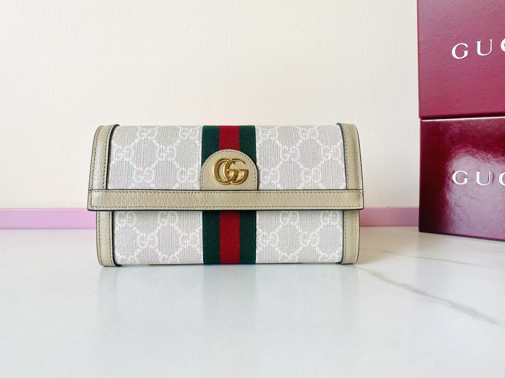 GUCCI グッチ オフィディア コレクション 523153 クラシックキャンバス レディース長財布