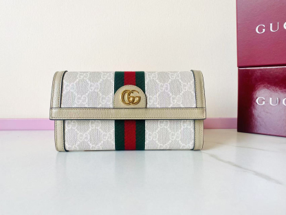 GUCCI グッチ オフィディア コレクション 523153 クラシックキャンバス レディース長財布