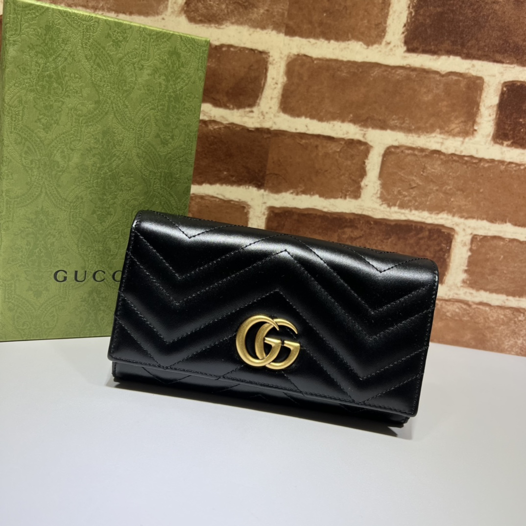 GUCCI グッチ 443436 クラシックブラック レディース長財布