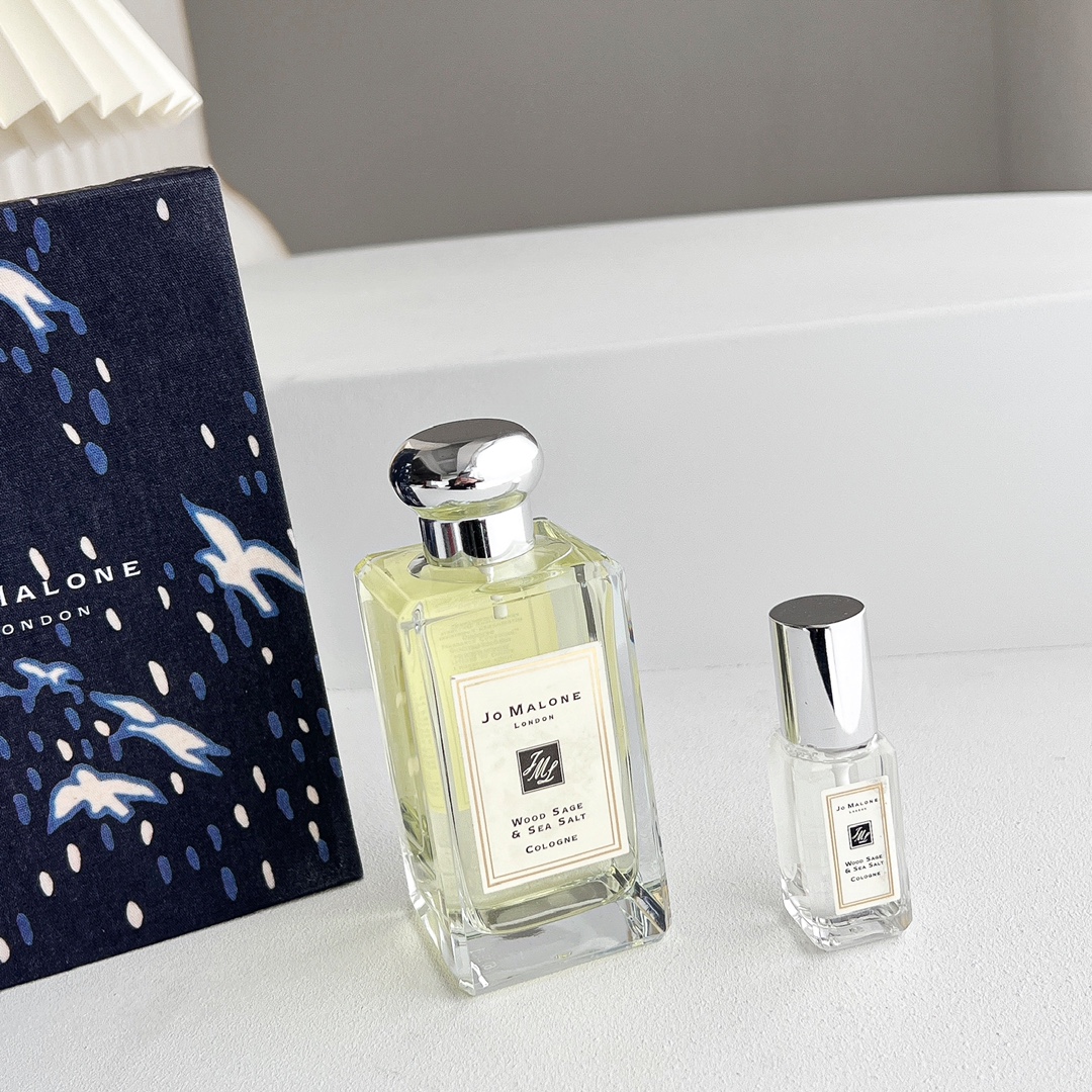 Jo Malone London ジョーマローン ウッドセージ＆シーソルト 2 点セット 100ml+9ml ボトル + ミニ ユニセックス 彼氏香 ボーイフレンドフレグランス ギフト 代金引換対応可