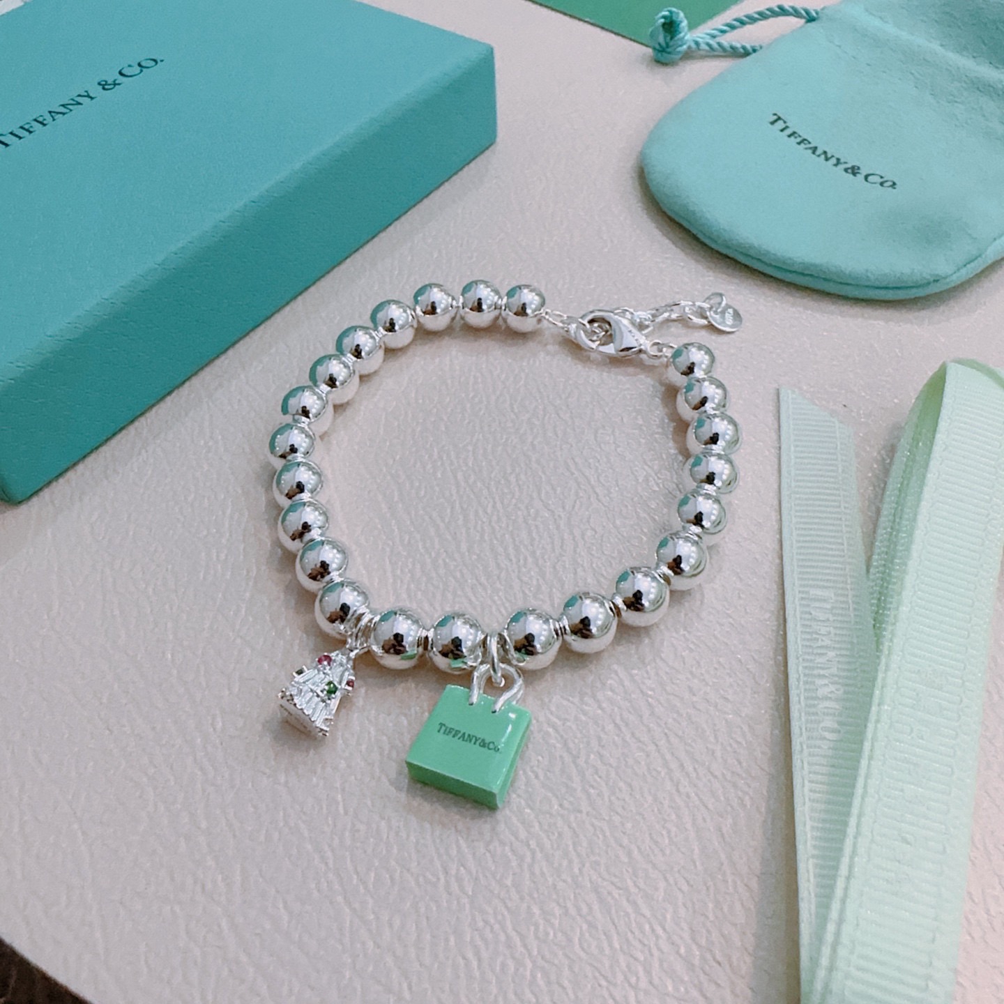 ティファニー TIFFANY & Co. シルバー スター同着 カップル ブレスレット 代金引換可