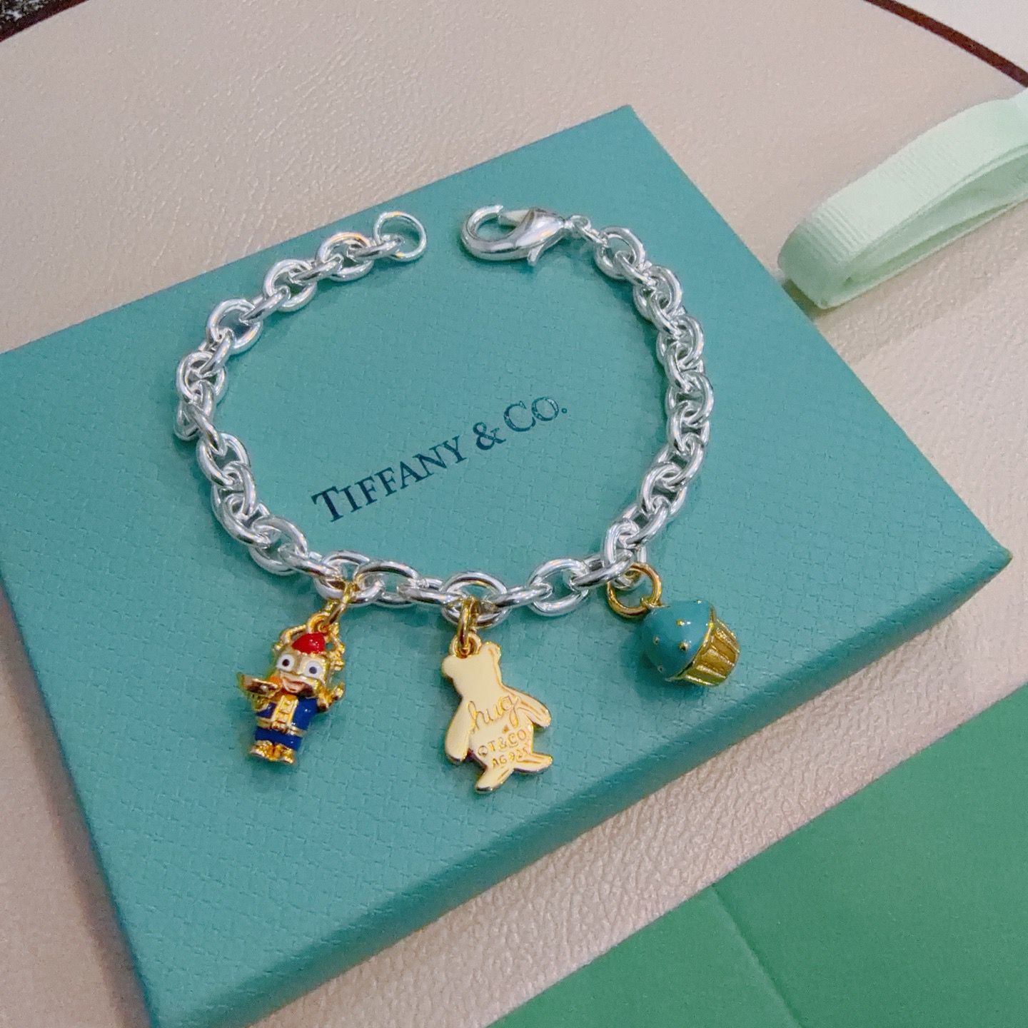 ティファニー TIFFANY & Co. シルバー スター同着 カップル ブレスレット 代金引換可