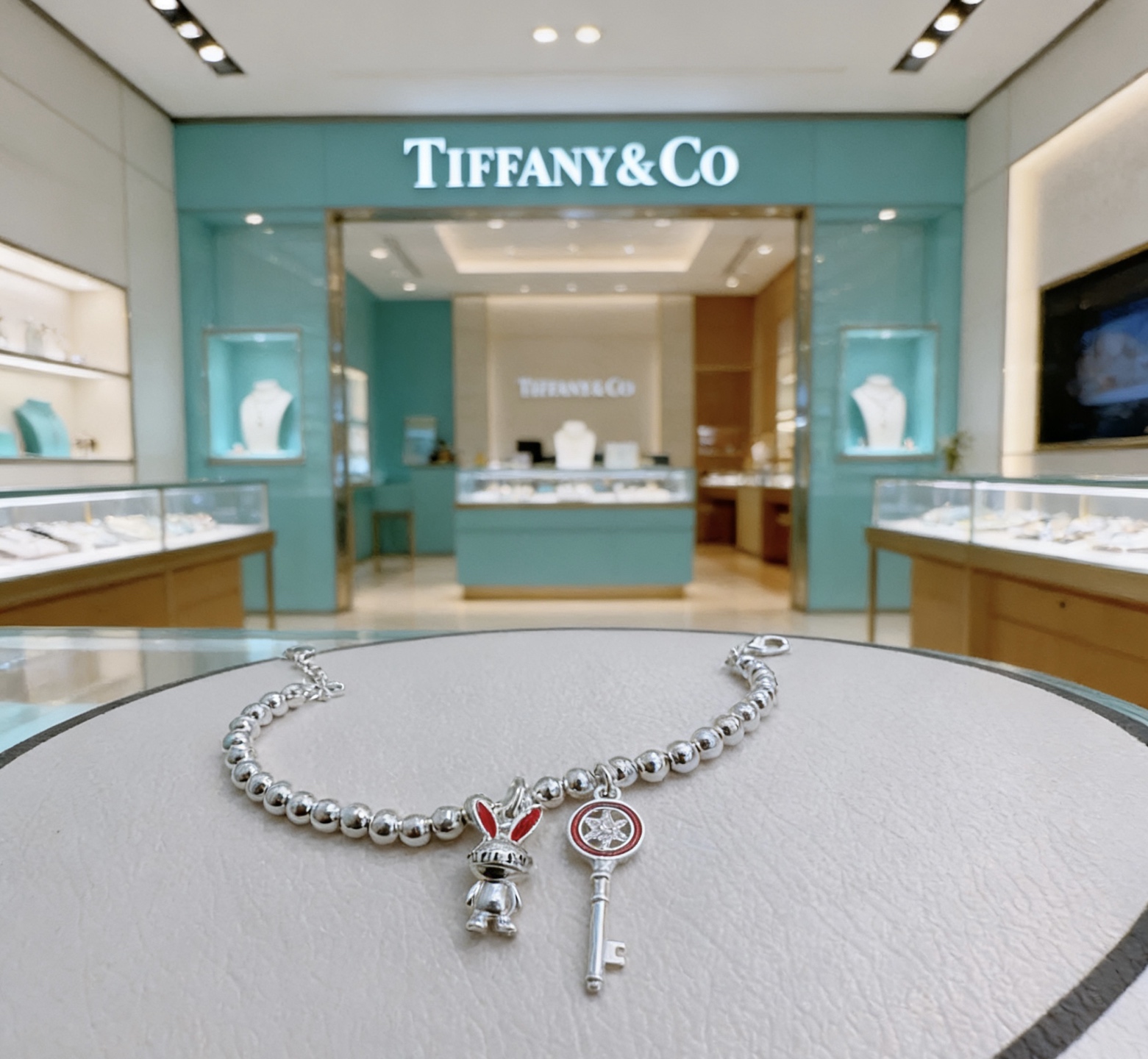 ティファニー TIFFANY & Co. シルバー 有名人同着 カップル キーモチーフ ブレスレット 代金引換可