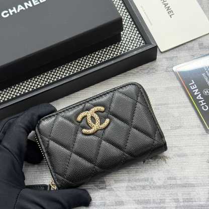 シャネル「Chanel」レザーポケットウォレット