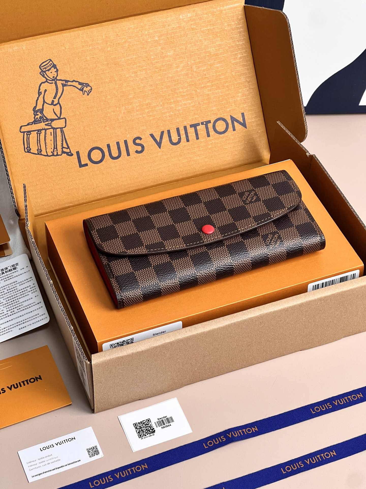 ルイ・ヴィトン「Louis Vuitton」レザーポケットウォレット