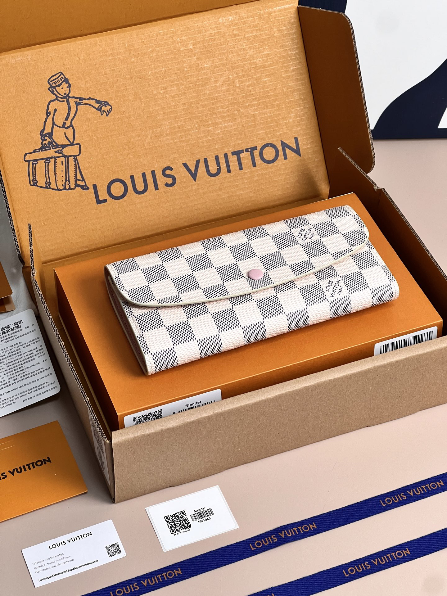ルイ・ヴィトン「Louis Vuitton」レザーポケットウォレット