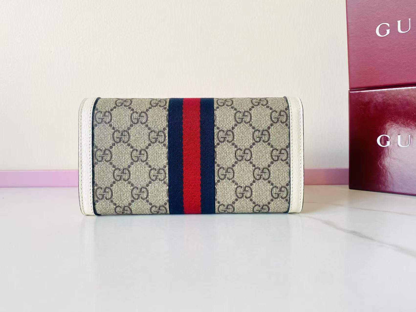 GUCCI グッチ オフィディア コレクション 523153 クラシックキャンバス レディース長財布