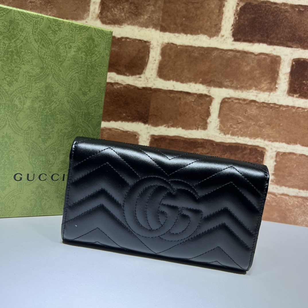 GUCCI グッチ 443436 クラシックブラック レディース長財布