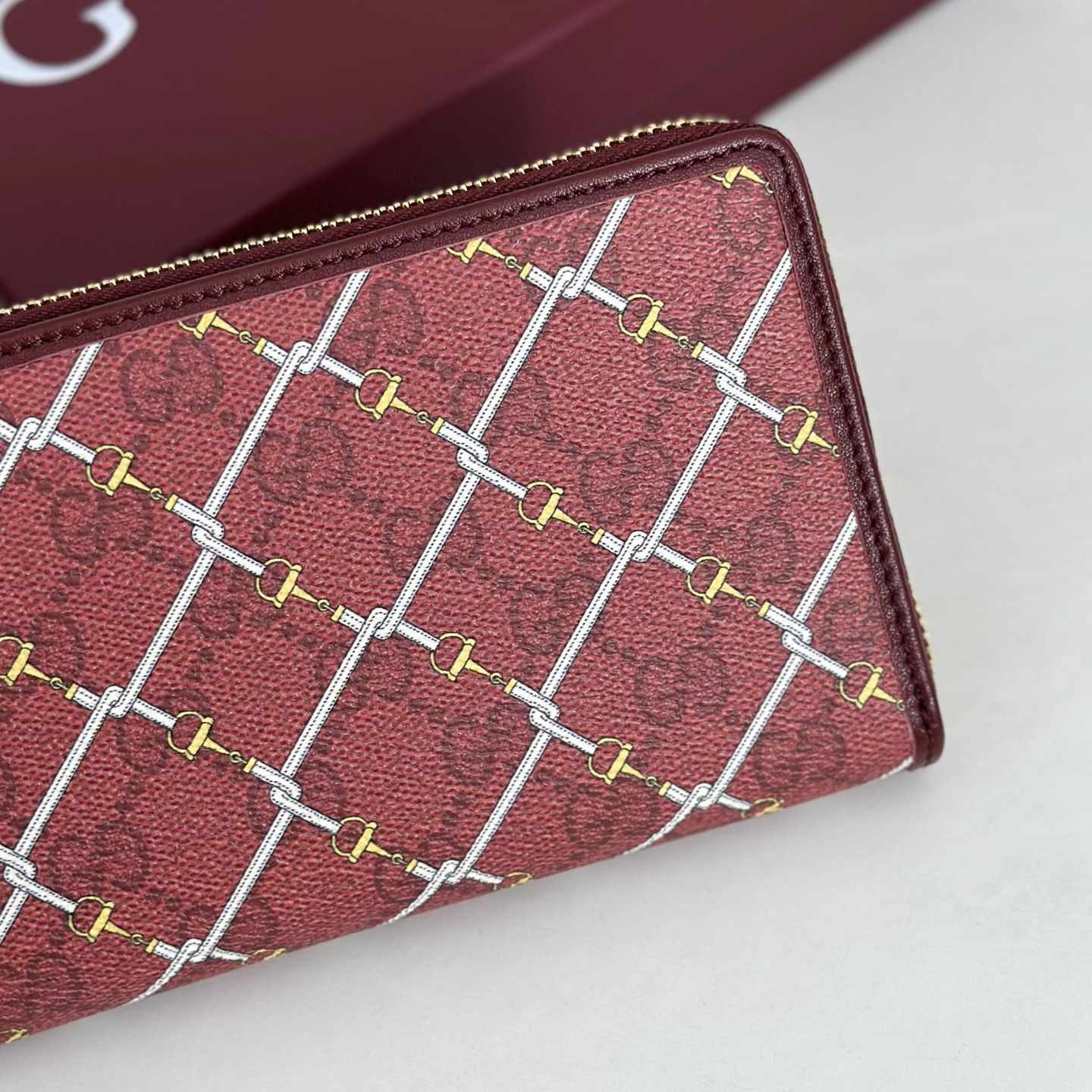 GUCCI グッチ 854234 クラシックレッド レザー レディース長財布