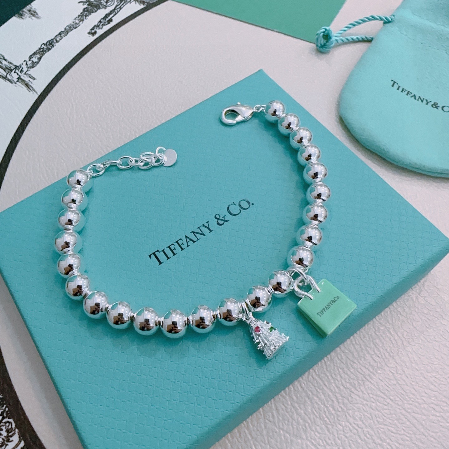 ティファニー TIFFANY & Co. シルバー スター同着 カップル ブレスレット 代金引換可