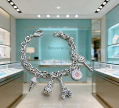 ティファニー TIFFANY & Co. シルバー スター同着 カップル ブレスレット 代金引換可