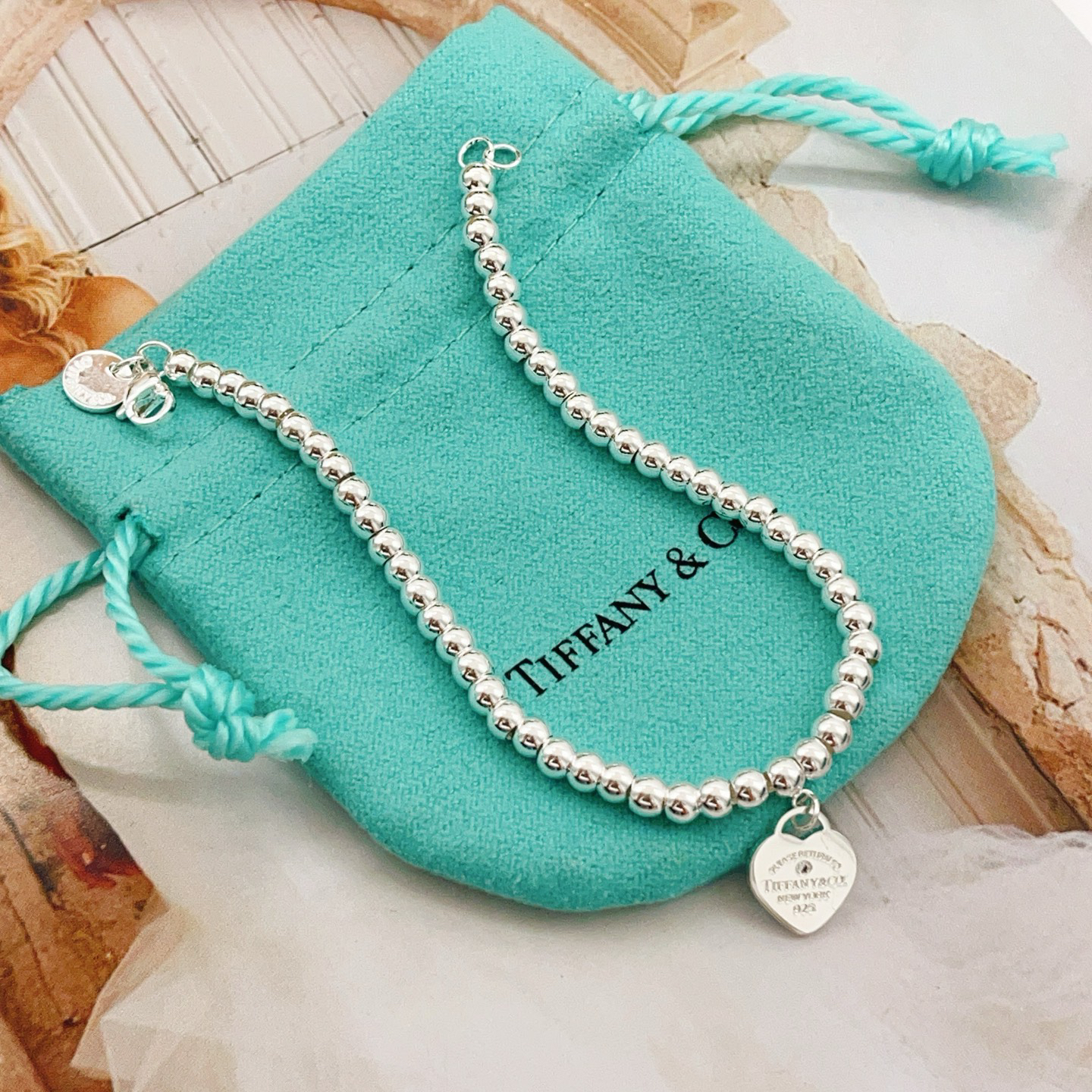 ティファニー TIFFANY & Co. シルバー スター同着 カップル ブレスレット 代金引換可