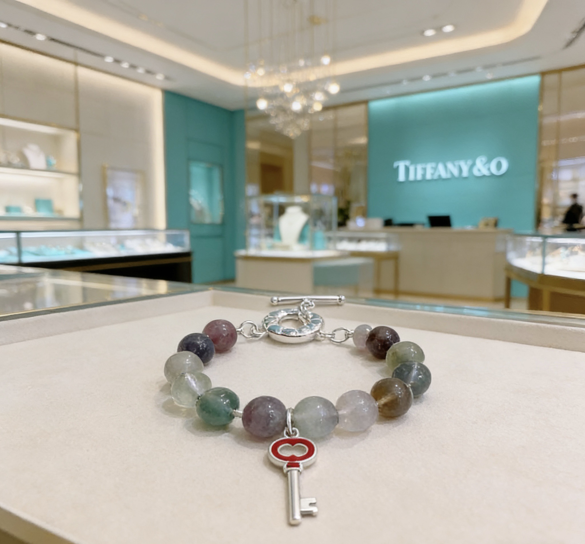 ティファニー TIFFANY & Co. シルバー 有名人同着 カップル キーモチーフ ブレスレット 代金引換可