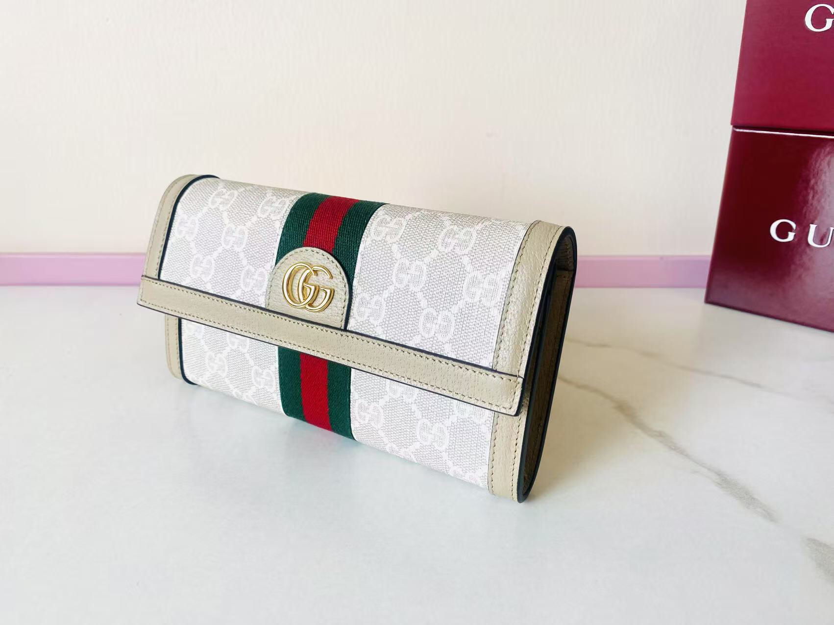 GUCCI グッチ オフィディア コレクション 523153 クラシックキャンバス レディース長財布