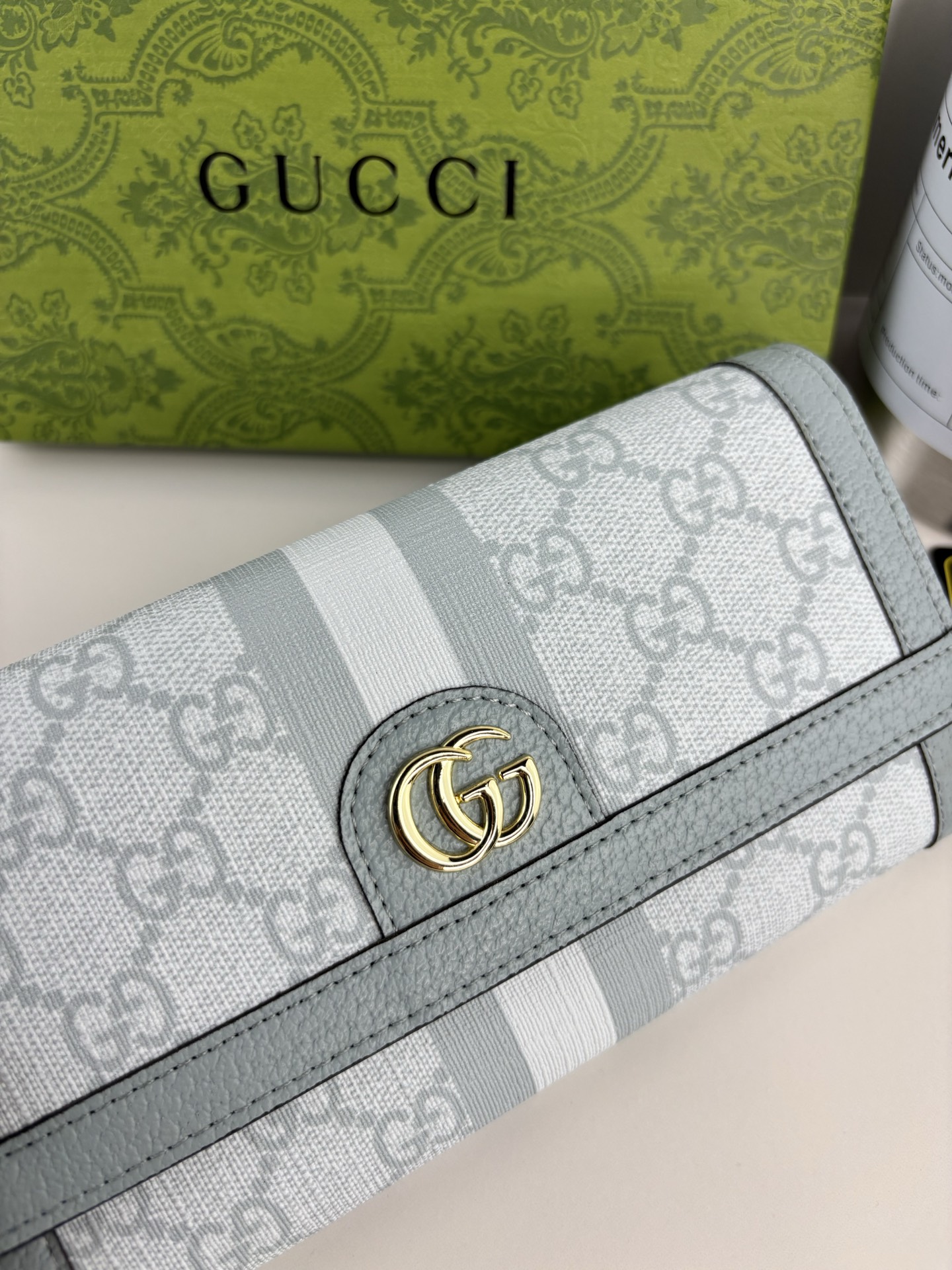 GUCCI グッチ オフィディアコレクション 523153 水色 レディース長財布
