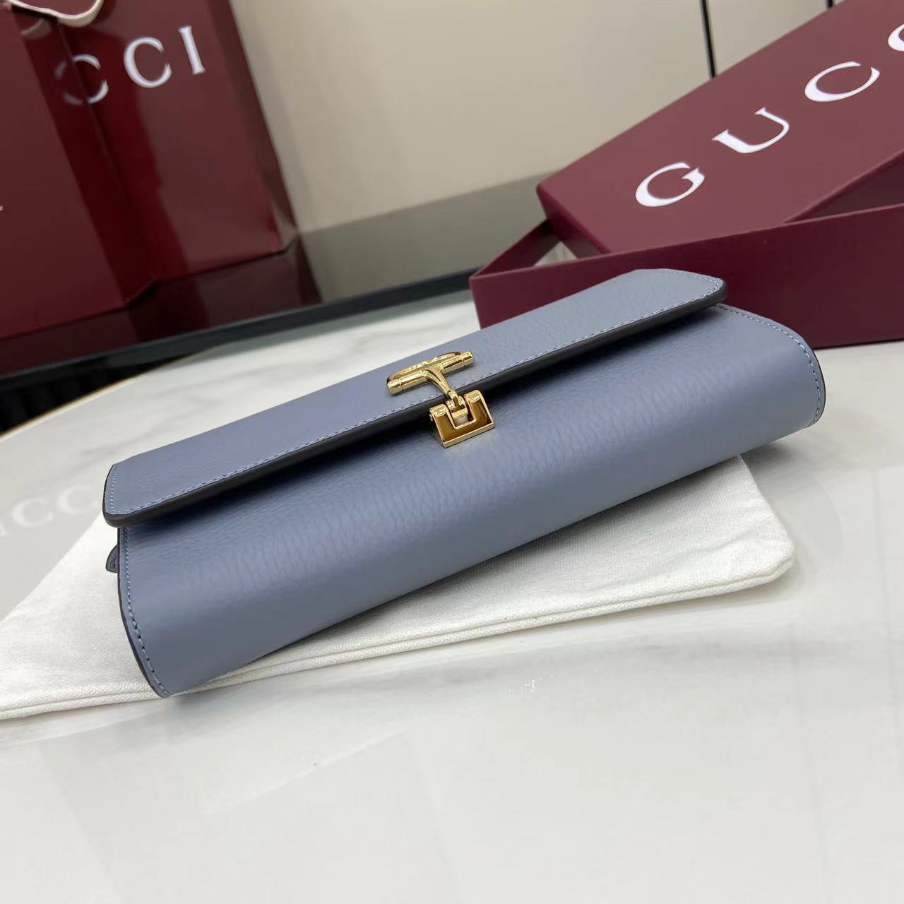 GUCCI グッチ ソフトビット コレクション 828147 ホワイト カーフスキン レディース長財布