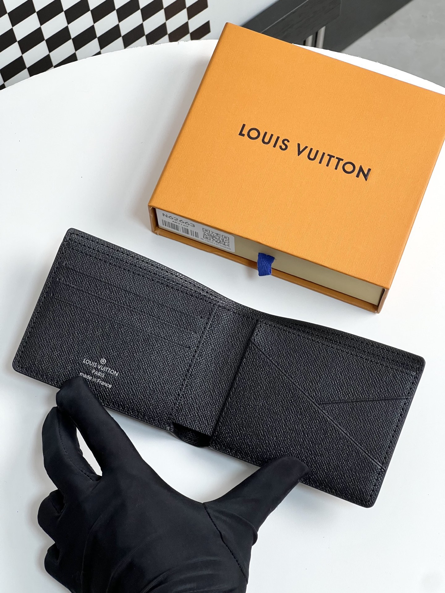 ルイ・ヴィトン「Louis Vuitton」レザーポケットウォレット