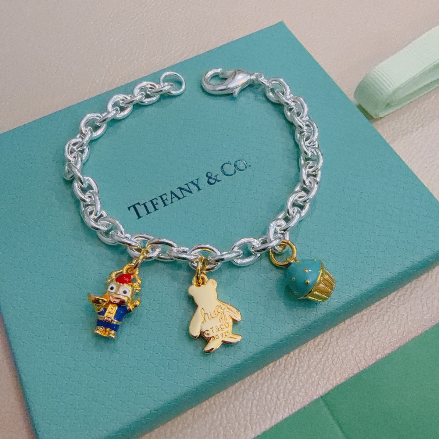ティファニー TIFFANY & Co. シルバー スター同着 カップル ブレスレット 代金引換可