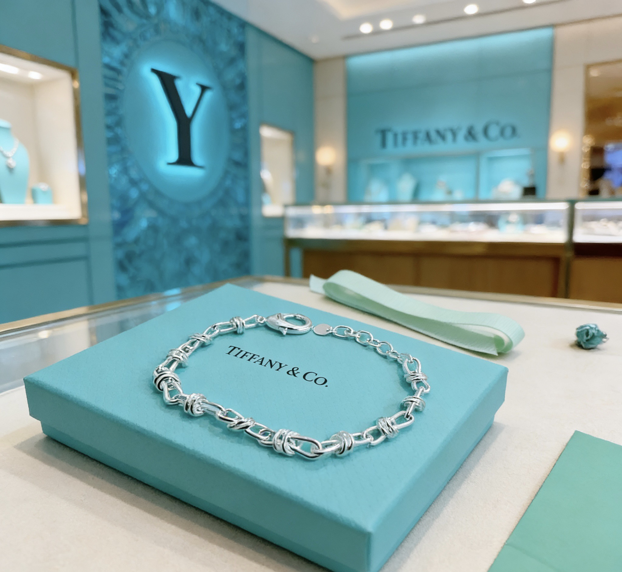 ティファニー TIFFANY & Co. シルバー スター同着 カップル ブレスレット 代金引換可